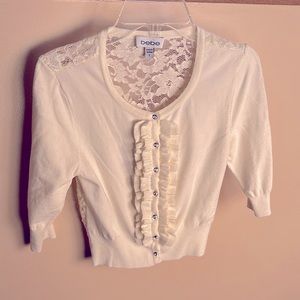 Bebe tops size S color whiteish